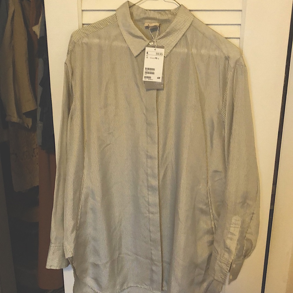 Silk long sleeve shirt